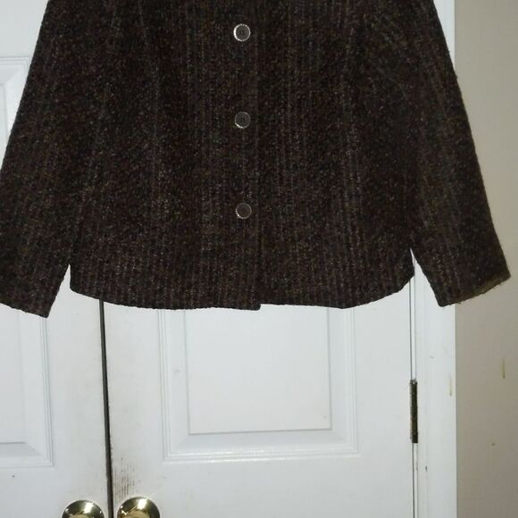 Requirements tweed brown poly/mohair jacket - Picture 2 of 7